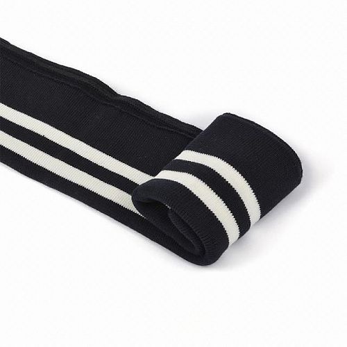 Подвяз трикотажный TBY 14х100 с белыми полосами 73071 темно-синий 