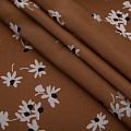 Крепдешин шелковый MaxMara 028-19272 карамельный принтованный