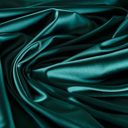 Сатин стрейч 001-07044 бутылочный зеленый однотонный