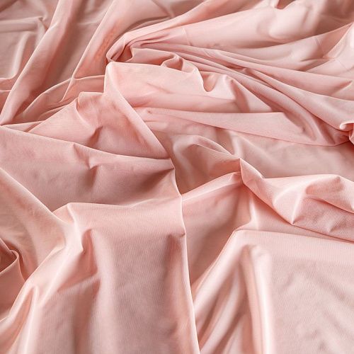 Сетка трикотажная 050-01881 пудрово-розовый однотонный