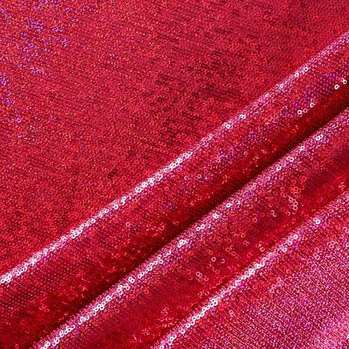 Ткань с пайетками 055-03056 фуксия однотонный