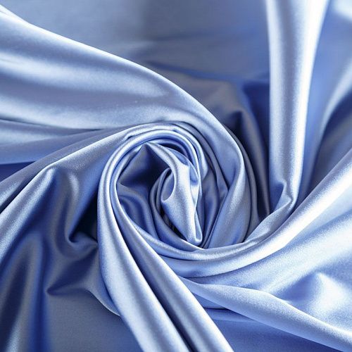 Сатин стрейч 001-07050 голубой однотонный