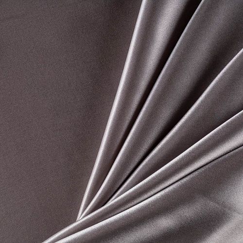 Шелк натуральный К36-167 дымчато-серый однотонный