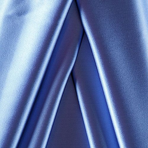 Атлас ватуссо 001-06196 сине-голубой однотонный