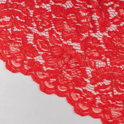 Гипюр К33-506 малиново-красный однотонный