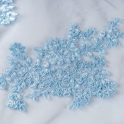 Гипюр К21-1081 небесно-голубой