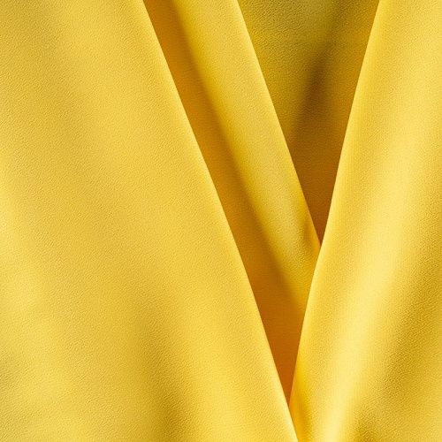 Крепдешин натуральный К36-202 желтый однотонный