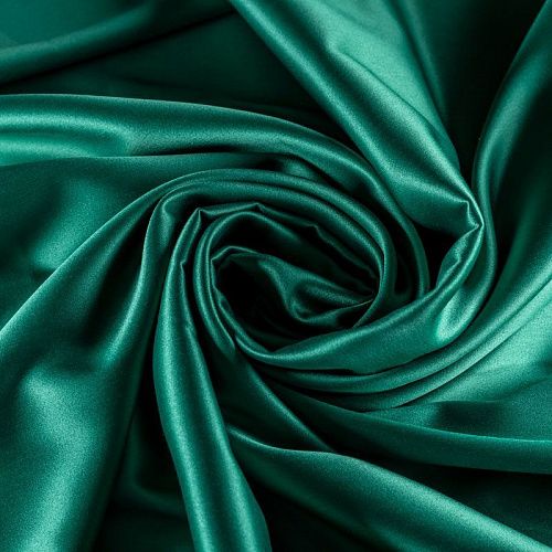Сатин стрейч К33-806 изумрудный однотонный
