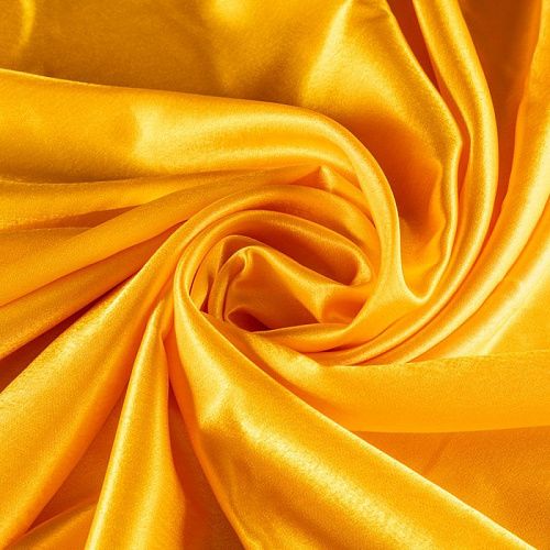 Креп-сатин К33-910 шафрановый однотонный