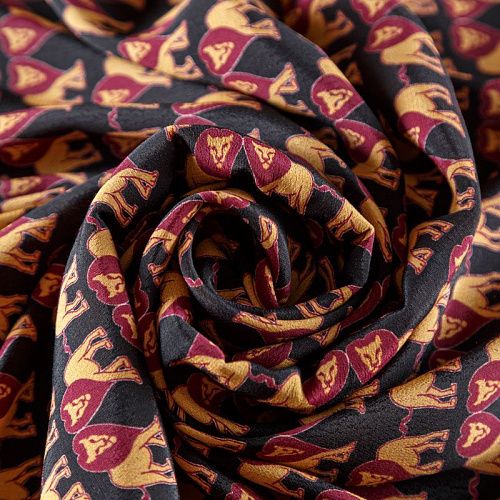 Вискоза 009-08553 черный принтованный