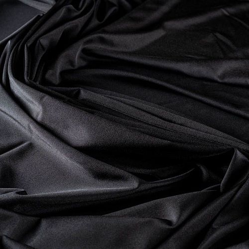 Лайкра К33-085 черный однотонный