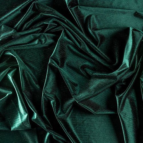 Бархат с люрексом К33-550 темно-изумрудный однотонный