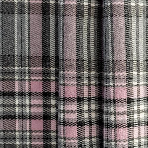 Ткань костюмная К32-343 серо-розовый клетка