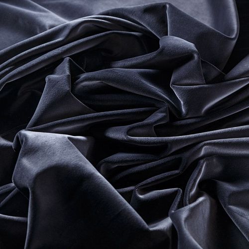 Бархат 002-05389 пыльно-синий однотонный