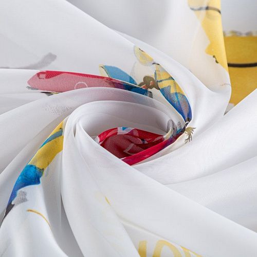 Тюль капрон Т450-01-46 белый принтованный