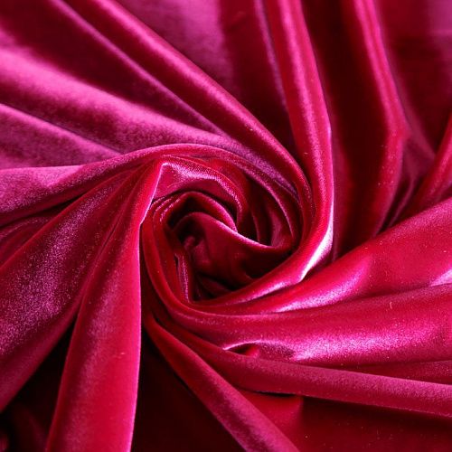 Бархат-лайкра 002-04254 фуксия однотонный