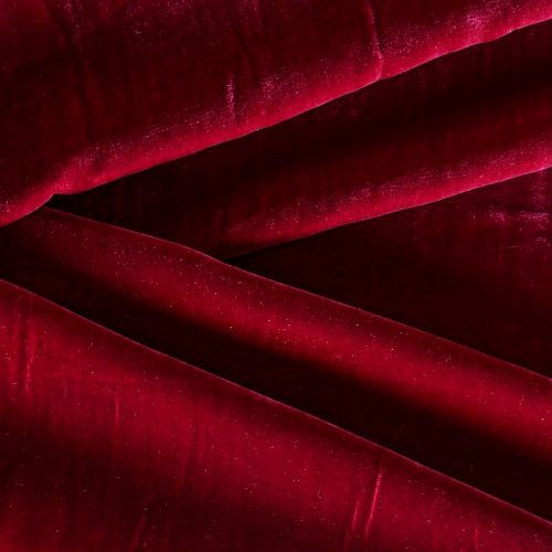 Бархат 002-04376 рубиновый однотонный