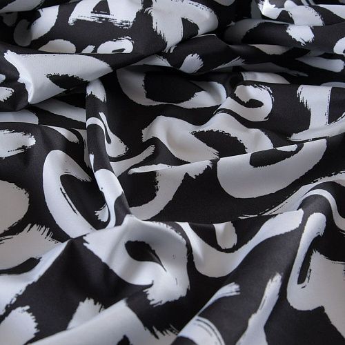 Тафта 051-11736 черный принтованный