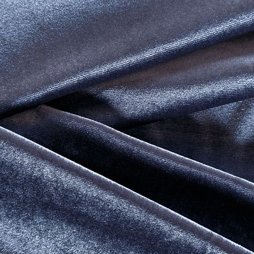 Бархат стрейч 002-09166 серо-стальной однотонный
