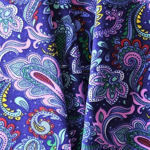 Фланель 060-11026 сине-фиолетовый принтованный