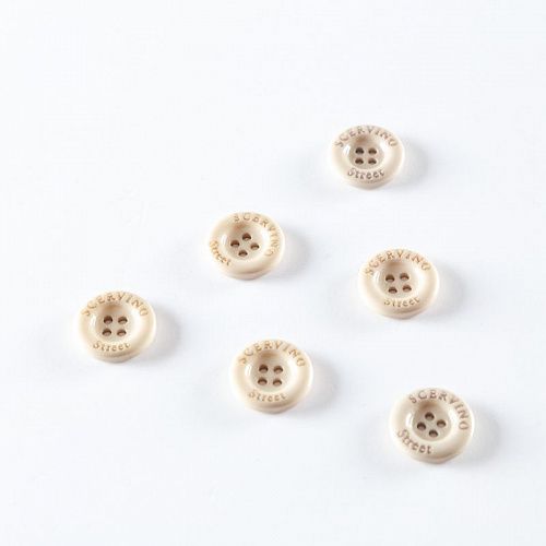 Пуговица с проколами 20 мм пластик 496569 серо-бежевый 