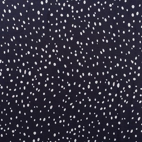 Креп-шифон 027-01440 темно-синий принтованный