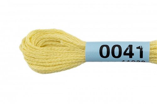 Нитки для вышивания Gamma мулине 8 м 0041 светло-лимонный