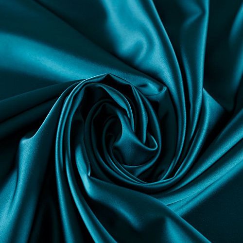 Сатин стрейч 001-07803 сине-зеленый однотонный