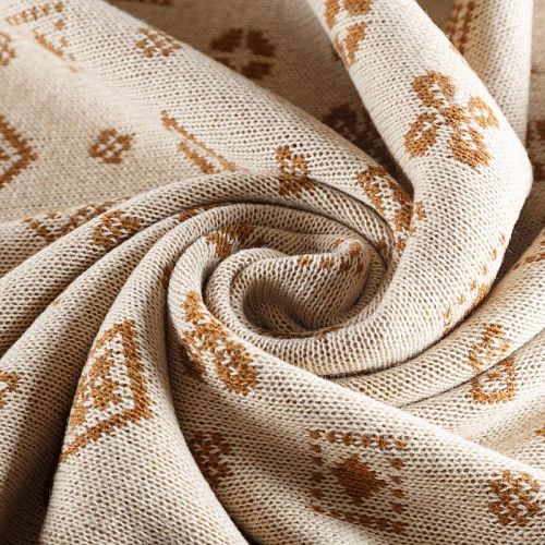 Трикотаж 2-х сторонний вязаный 056-05820 молочно-коричневый