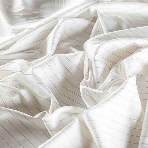 Шелк синтетический с люрексом 065-04157 белый