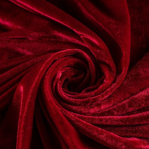 Бархат стрейч К33-518 малиново-красный однотонный