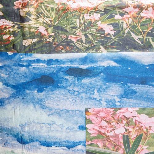 Батист 003-07881 голубой принтованный