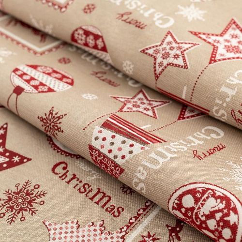 Гобелен гостиный Т415-02-10 серо-бежевый рождество