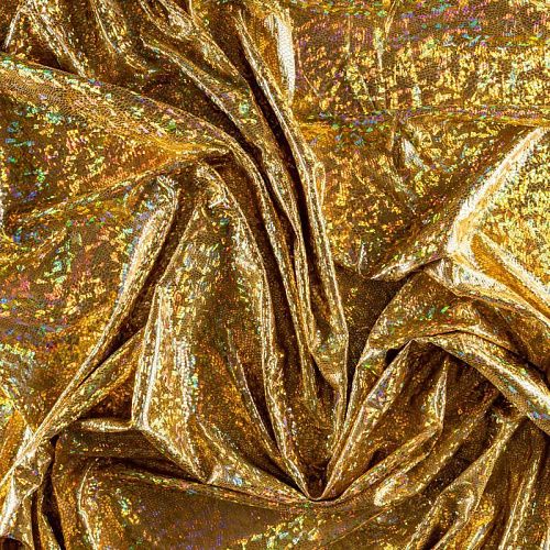 Трикотаж лазер К33-613 золотистый однотонный