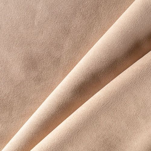 Замша портьерная 13-02-00465 теплый бежевый однотонный