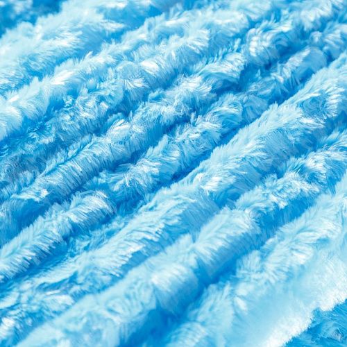 Мех искусственный 037-10156 небесно-голубой однотонный