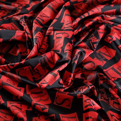 Лайкра 005-06297 черный принтованный