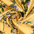 Шелк натуральный К32-162 желтый принтованный