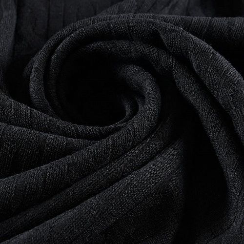 Трикотаж 056-10486 черный однотонный