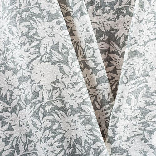 Лен натуральный 035-01253 серый принтованный