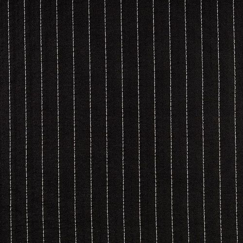 Креп-шифон натуральный К36-061 черный принтованный