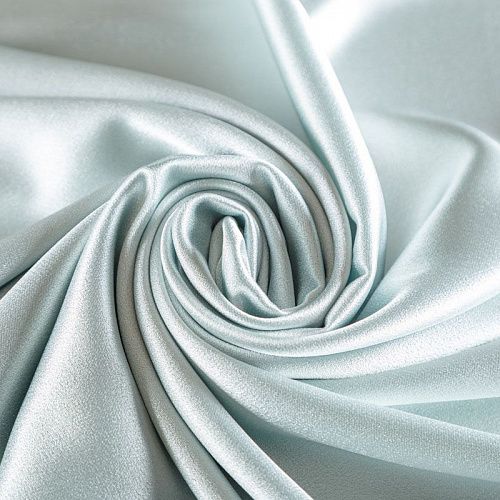 Кади креп-атлас 001-06591 серо-мятный однотонный