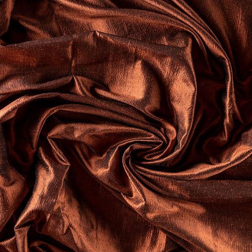 Дикий шелк К16-085 медно-терракотовый однотонный