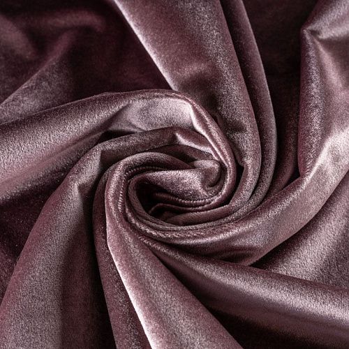 Ткань портьерная бархат 09-02-00363 розовато-лиловый однотонный