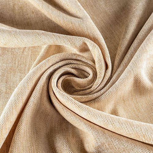 Ткань портьерная шенилл h-300 см 21-02-00074 белый песок однотонный