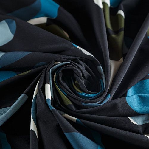 Лайкра 005-05964 черный принтованный