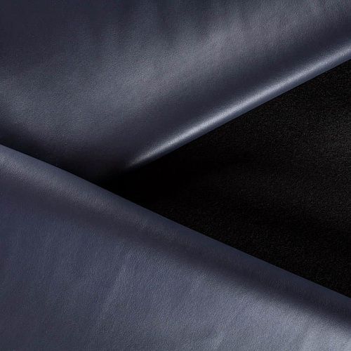 Экокожа на флисе 1020-341-070-0021 темно-синий однотонный