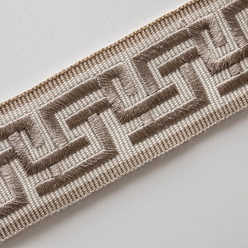 Бордюр жаккардовый 3,5 см 0000-357-104-008 светло-серый