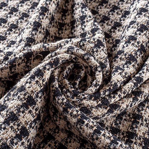 Твид шанель 052-01136 молочно-черный