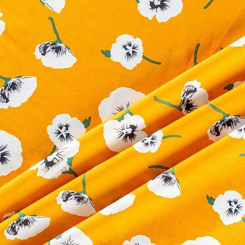 Вискоза "Лоренцо" 036-01572 охра принтованный